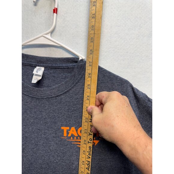 Jerzees Dry Power Tacor Logo Gray T-Shirt M 50/50 Cotton Polyester Blend - Picture 5 of 9